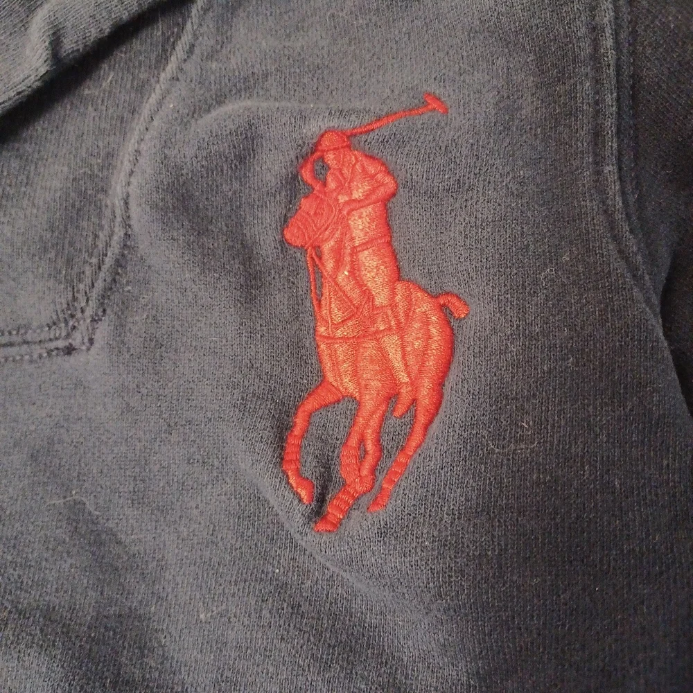 Polo Ralph Lauren Blue Pullover Toddler 4/4T Big Red Pony Long Sleeve